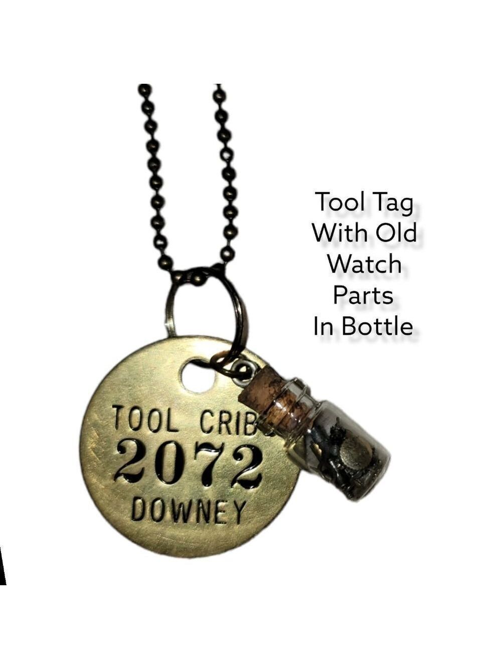 Tool Tag Bottle Necklace 17.75 Inch #N47